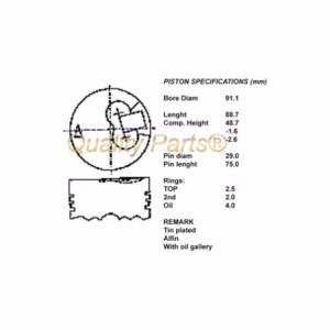 Kit pistone compl. std hyundai  