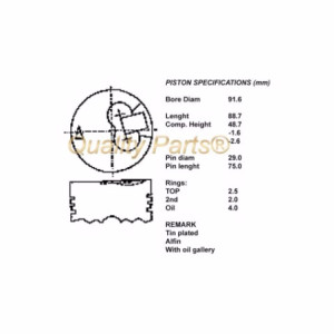 Kit pistoni c/sgm 050 spin. ø 29 pajero 98- 