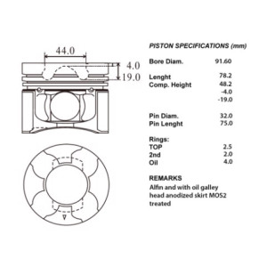 Kit pistoni compl.+050  