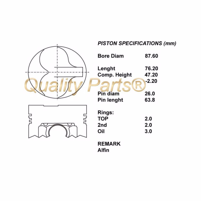 Kit pistoni compl.050 vanette ld23