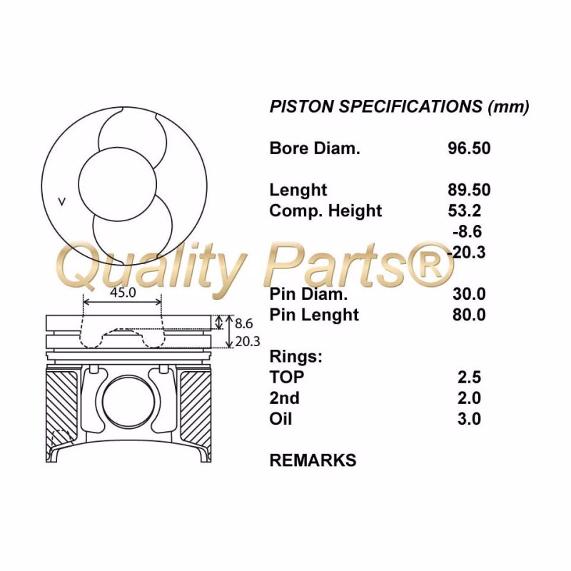 Kit pistoni compl. 050  