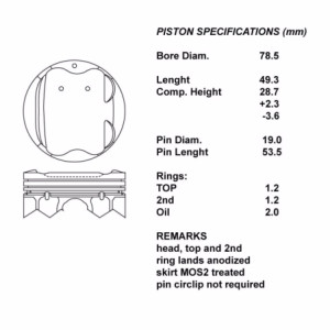 Serie pistoni motore completi 050 euro5