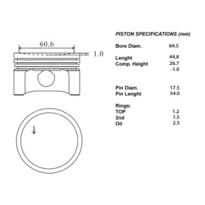 Kit pistoni motore completi 050