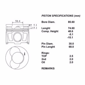 Kit pistoni motore completi 060