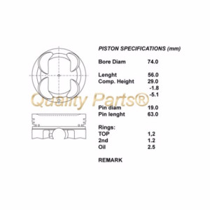 Serie pistoni motore completi std