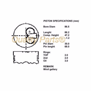 Kit pistoni compl. +0,50  