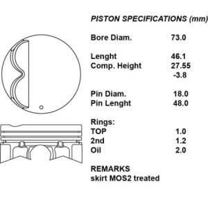 Serie pistoni motore completi std