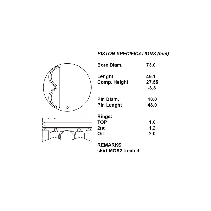 Kit pistoni motore completi std