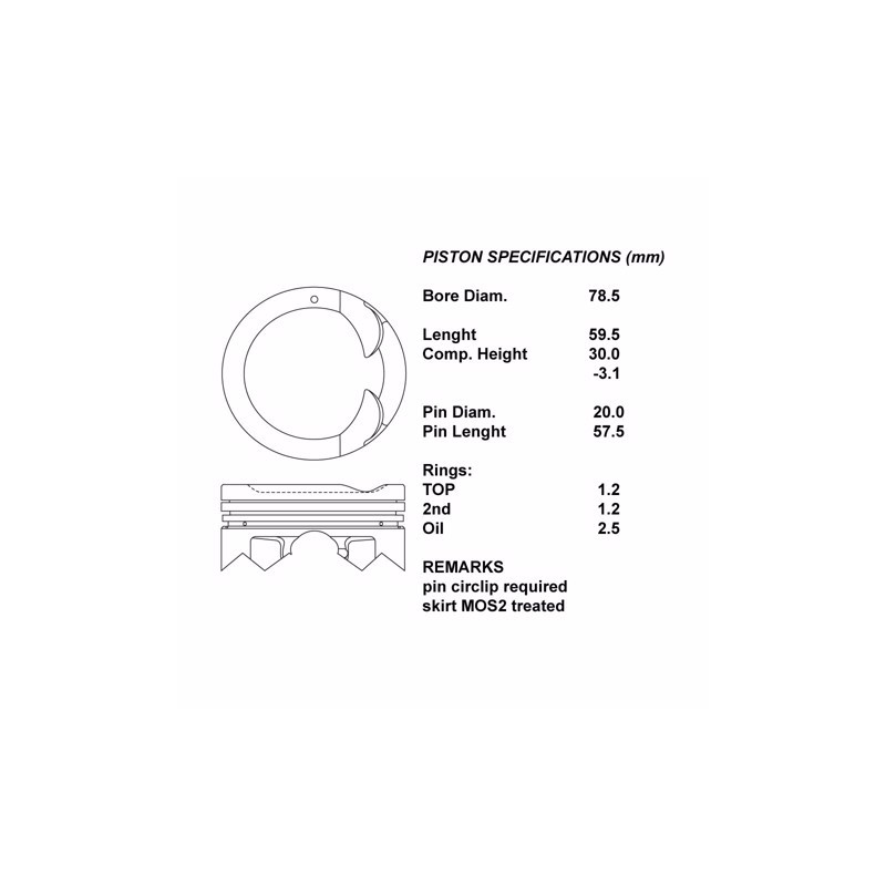 Kit pistoni compl. 050