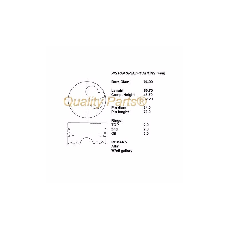 Kit pistoni compl. std toyota  
