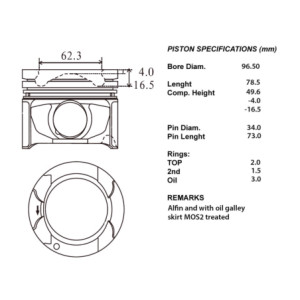 Kit pistoni compl. 050  