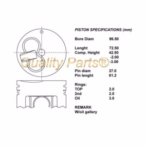 Kit pistoni compl.+0,50  