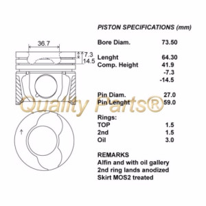 Kit pistoni compl.+ 0,50  