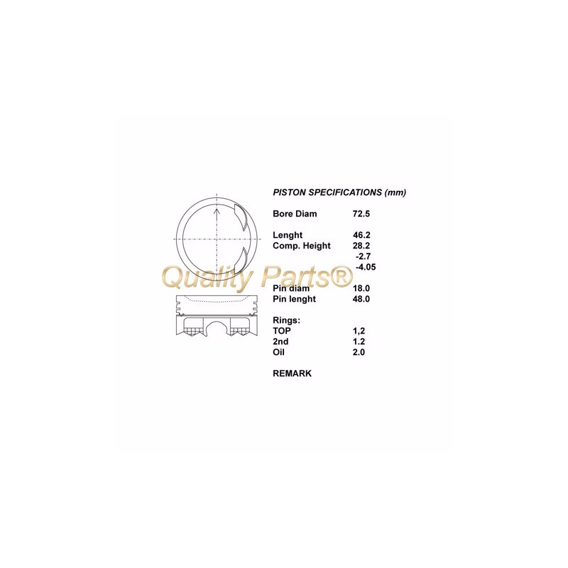 Kit pistoni compl. +0,50  