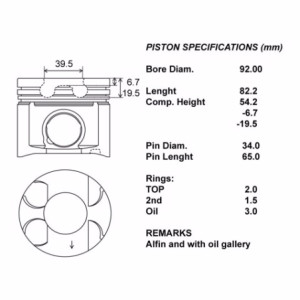 Kit pistoni compl. std toyota  