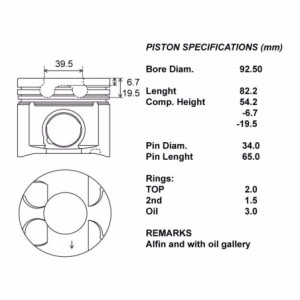 Kit pistoni compl.+050 toyota  