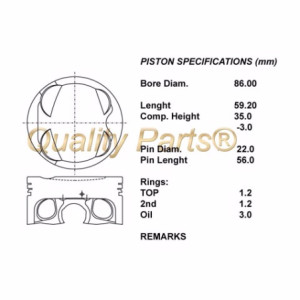 Serie pistoni motore completi std