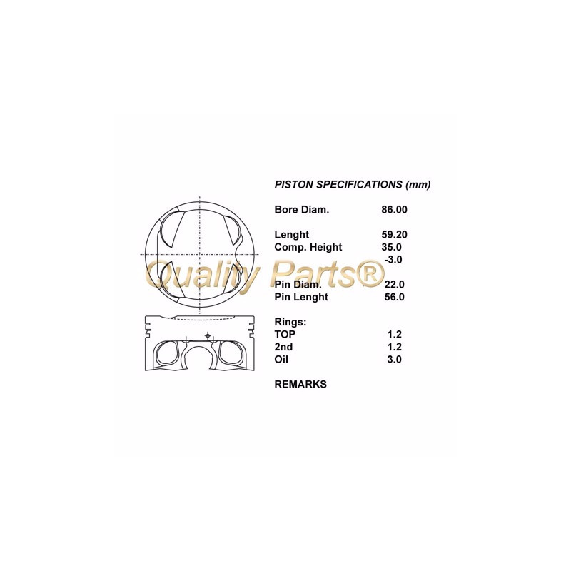 Serie pistoni motore completi std