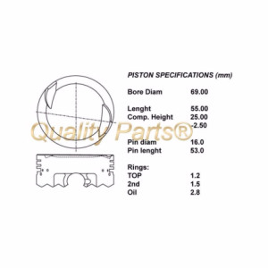 Serie pistoni motore completi 050