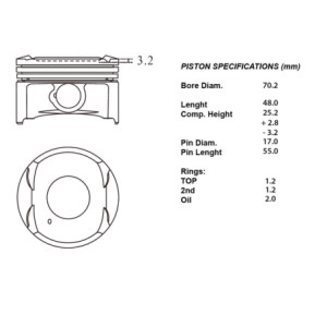 Kit pistoni magg. 0.50