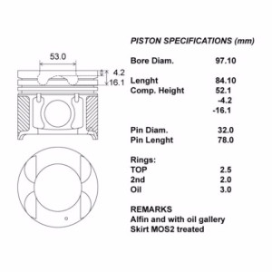 Kit pistoni mot.completi std