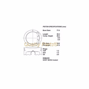Serie pistoni motore completi 050 g4ed