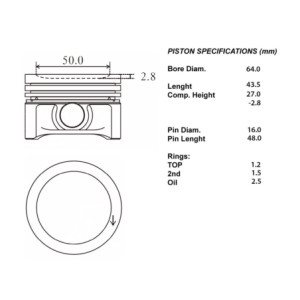 Kit pistoni motore completi 050 0.6