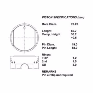 Kit pistoni nudi +0.25