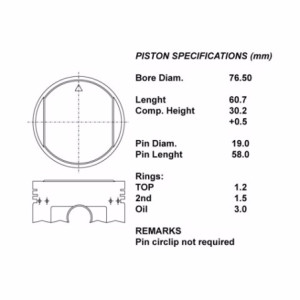Kit pistoni nudi 050