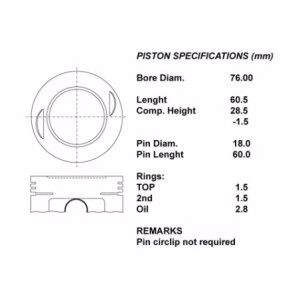 Kit pistoni nudi std