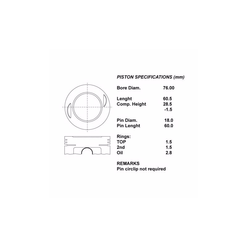 Kit pistoni nudi std