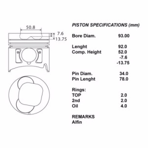 Kit pistoni nudi std isuzu