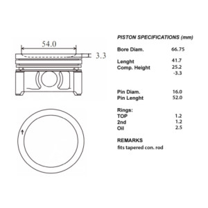 Kit pistoni motore completi 025 spø16 0.7*-1 sotto