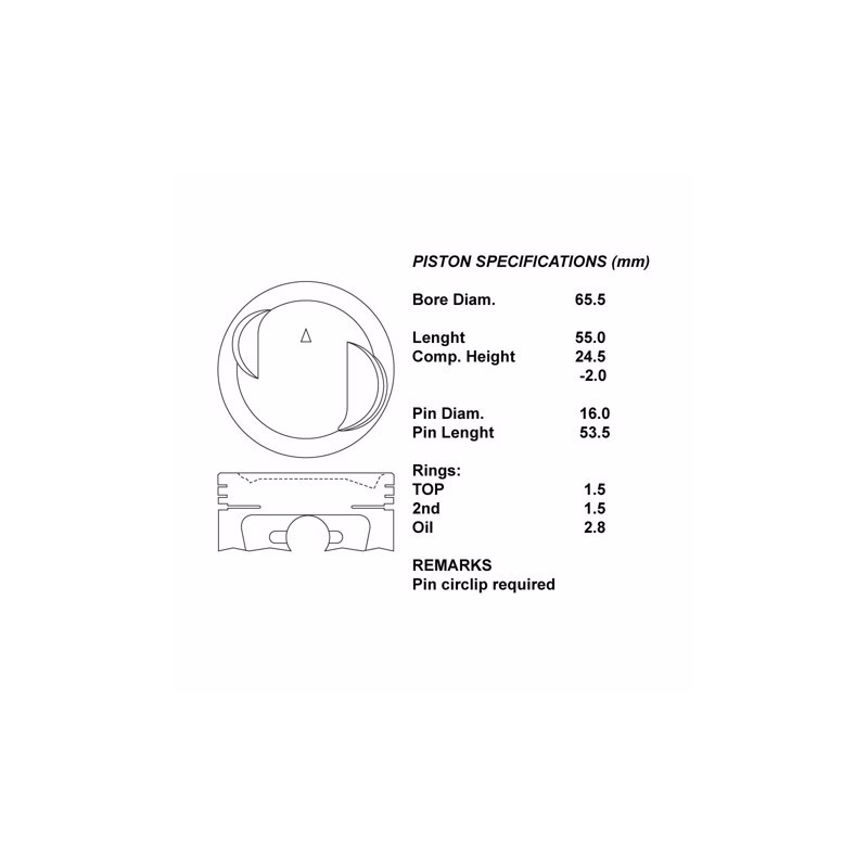 Serie pistoni motore std