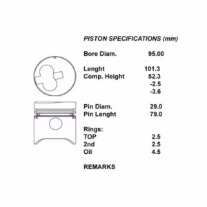 S/pistoni std toyota/land cruiser  