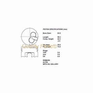 Kit pistoni nudi toyota ø92,50 compr. 44,30
