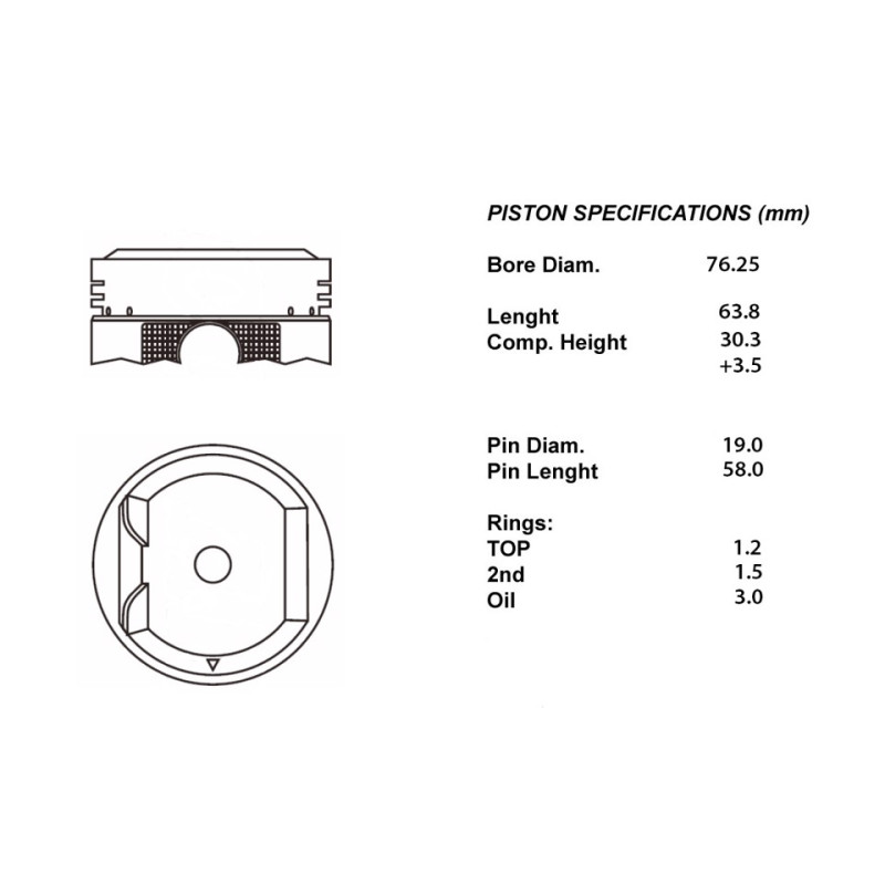 Kit pistoni compl.+ 025 piaggio