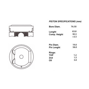 Kit pistoni compl. + 050 piaggio  