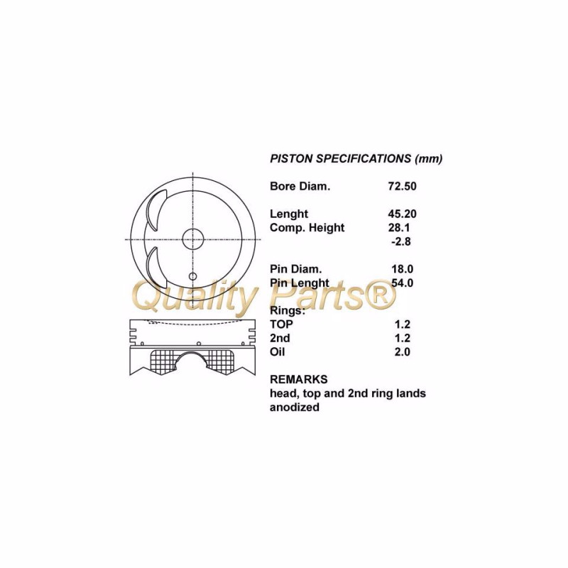 Kit pistoni m101 sirion k3 2000- 