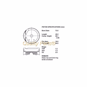 Kit pistoni compl. +050 terios  