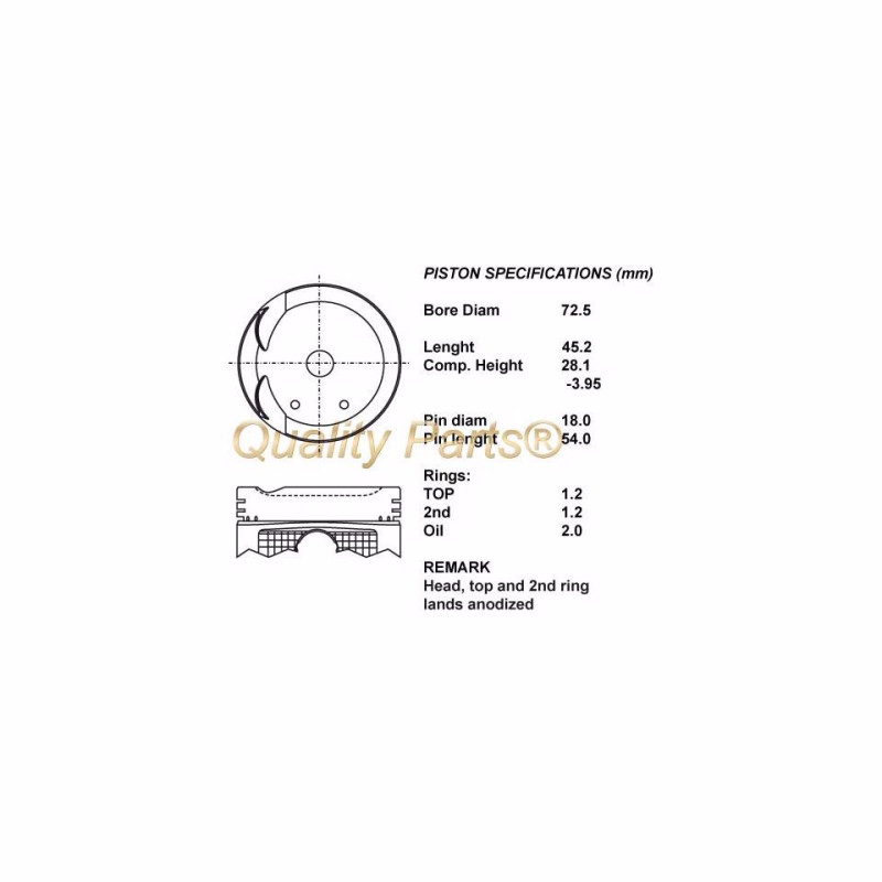 Kit pistoni compl. +050 terios  