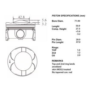 Kit pistoni std c/seg bmax 10 ecoboost