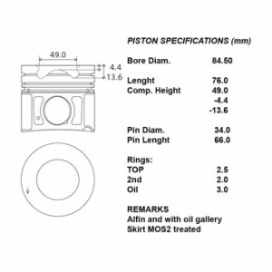Serie pistoni motore completi 0.50