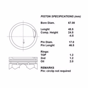 S/pistoni mot.completi std g4hg