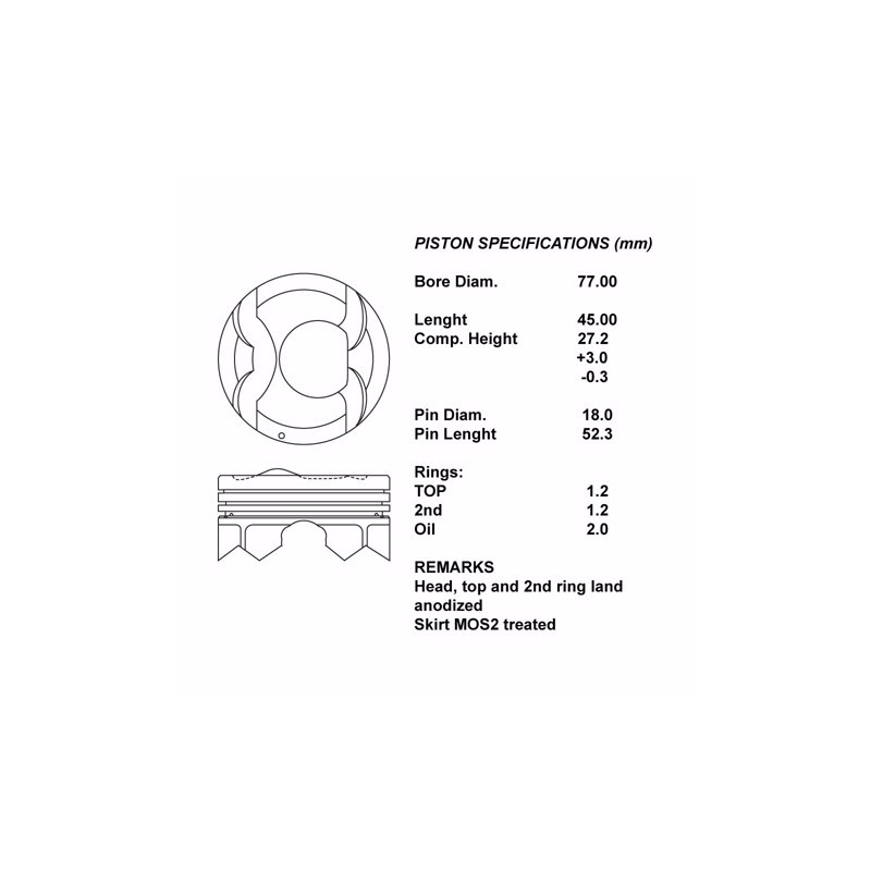 Kit pistoni c/seg std ix35 1.6 gdi
