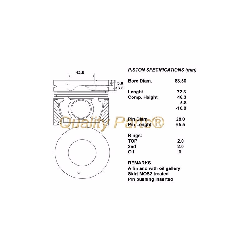 Kit pistoni compl. +050 hyundai  