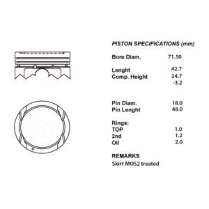 Serie pistoni motore completi 050
