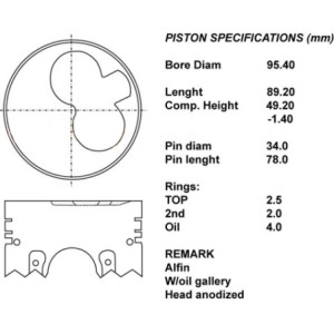 S/pistoni compl. std isuzu  