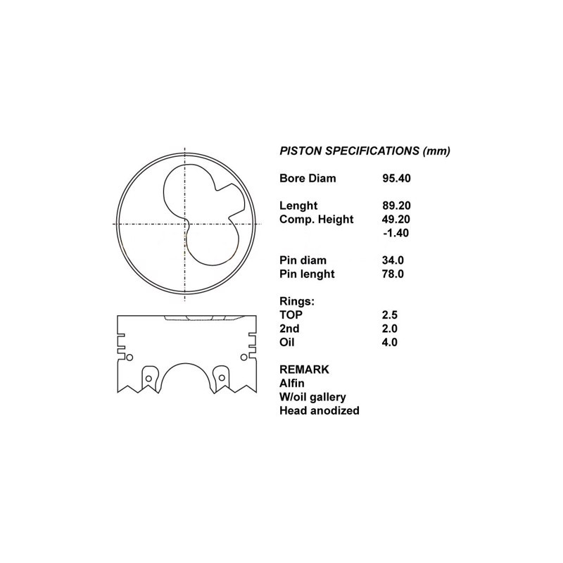 S/pistoni compl. std isuzu  