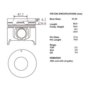 Kit pistoni compl. std isuzu